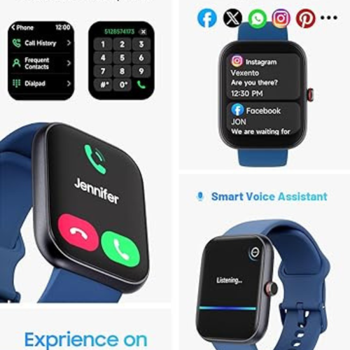 Smart Watch for Women, Alexa Built-in, Answer/Make Calls, 1.91" HD Screen Fitness Watch, IP68 Waterproof, 100 Sports, Heart Rate Monitor, Sleep