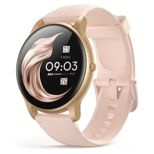 PRIME MADE  Smart Watch for Women Men, Agptek 5Atm Waterproof Fitness Tracker Watch, 1.3" Full Touch Sports Smartwatch w Heart Rate Monitor Message