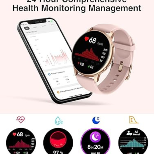Smart Watches for Women - Fitness Watch with 1.32'' Touch Screen, Step Counter, SpO2 Heart Rate Sleep Monitor, Activity Trackers IP68 Waterproof