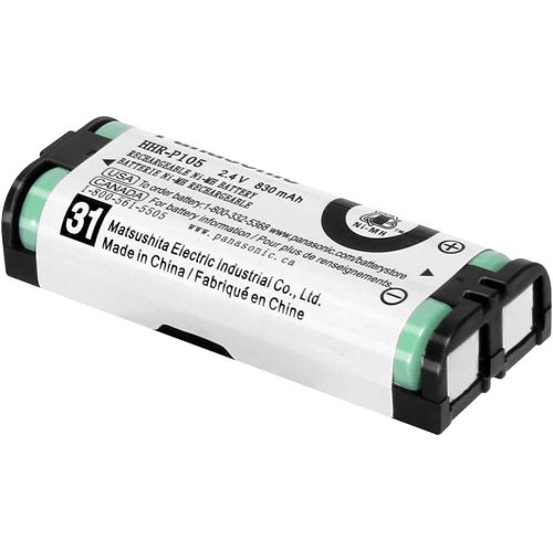 2 Pack HHR-P105 NI-MH Rechargeable y for Cordless Phone 2.4V 830mAh Replacement ies for Panasonic Battery Batteries Ni-MH AAA 1.2V 550mAh