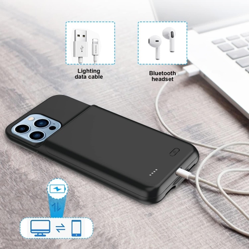 y Case for iPhone 13, 7000mah Portable Rechargeable y Charger Case Protective Charging Case Battery Batteries Replacement Ni-MH AAA for Panasonic