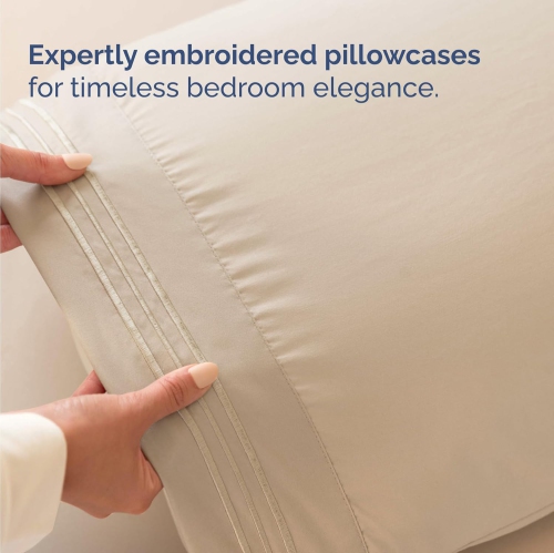 Ensemble de draps 3 pièces pour lit simple - Comfy Breathable & Cooling Sheets - draps Hotel Luxury - poches profondes, Easy-Fit, draps extra-doux et