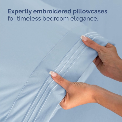 Twin Size 3 Piece Sheet Set - Comfy Breathable & Cooling Sheets - Hotel Luxury Bed Sheets - Deep Pockets, Easy-Fit, Soft & Wrinkle Free Sheets -