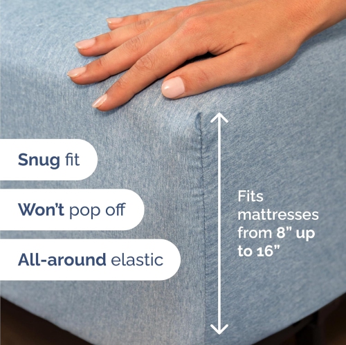 Draps 3 pièces pour lit simple - Comfy Breathable & Cooling Sheets - Hotel Luxury Bed Sheets-Deep Sheets, Easy-Fit, Soft & Wrinkle Free - Ensemble de