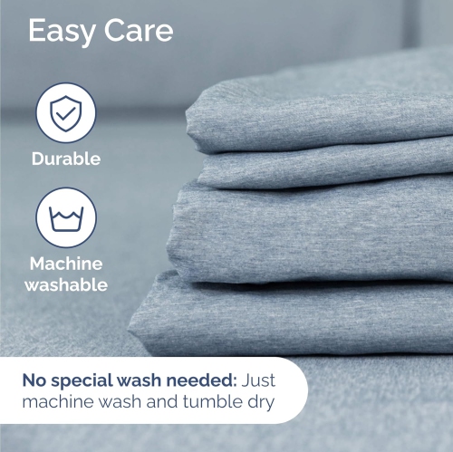 Draps 3 pièces pour lit simple - Comfy Breathable & Cooling Sheets - Hotel Luxury Bed Sheets-Deep Sheets, Easy-Fit, Soft & Wrinkle Free - Ensemble de