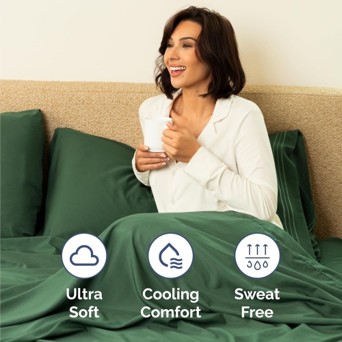 Twin Size 3 Piece Sheet Set - Comfy Breathable & Cooling Sheets - Hotel Luxury Bed Sheets -Deep Pockets, Easy-Fit, Soft & Wrinkle Free Sheets -