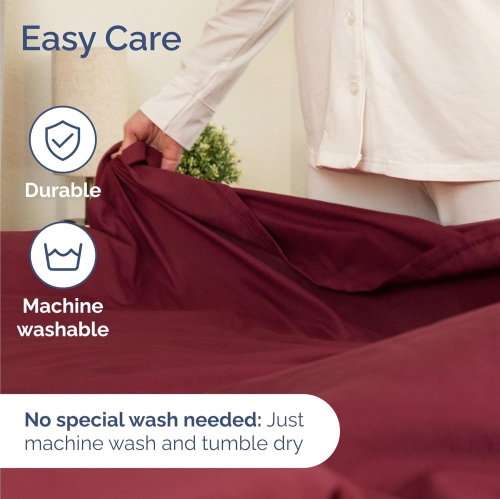 Ensemble de draps 4 pièces pour lit double -Comfy Breathable & Cooling Sheets - draps Hotel Luxury -poches profondes, Easy-Fit, draps extra-doux et