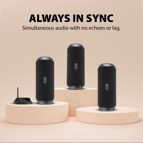 Avantree Harmony 2 - [Bluetooth Version] Advanced Multi-Room Wireless Stereo Speakers System with Bluetooth & Wired Input Options