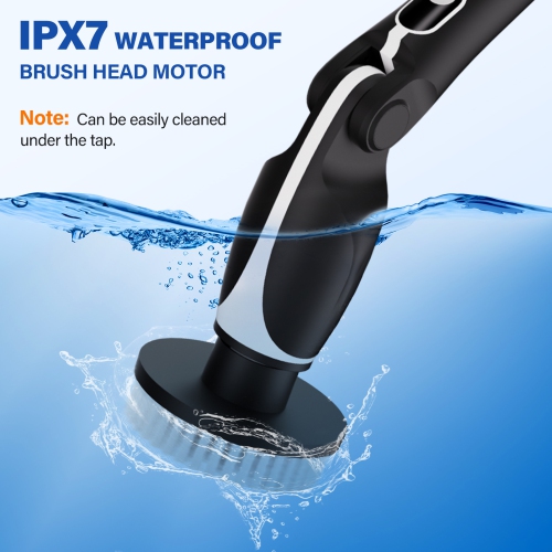 &nbsp;&nbsp;&nbsp;&nbsp;&nbsp;Brosse de nettoyage électrique sans fil avec 7 têtes de brosse de nettoyage réglables pour baignoire, cuisine, salle de