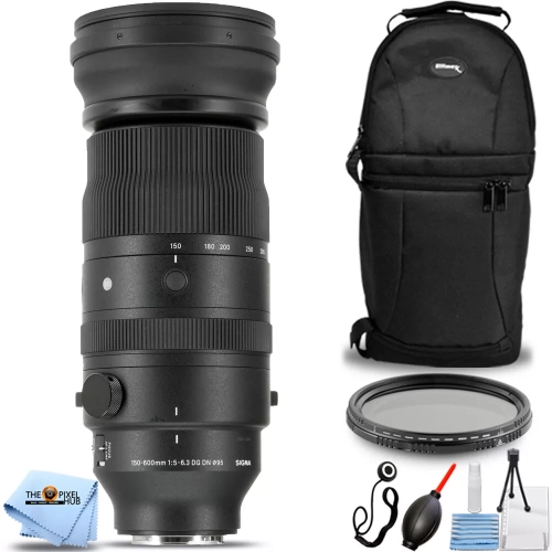 SIGMA  150-600MM F/5-6.3 Dg Dn Os Sports Lens for Sony E + Vnd Filter Bundle
