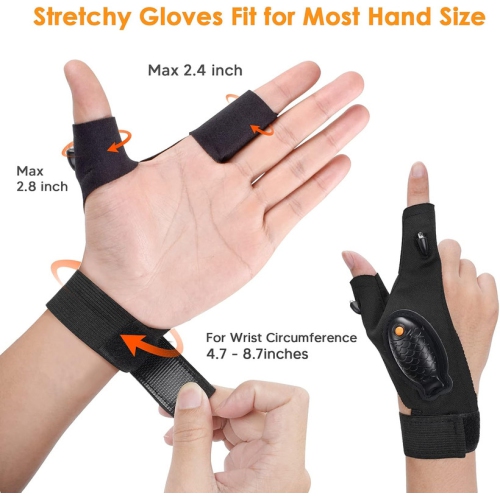 YOULIGHTS Rechargeable LED Flashlight Gloves, Adult Men Christmas Birthday Gifts Waterproof Lighting Gloves for Dad Husband, Boyfriend and Car