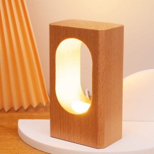 YOULIGHTS Led Wood Desk Lamp, Bedroom Bedside Night Light, Dimmable Led Lighting, Creative Home Decor Table Lamp, Unique House Warmging Gift