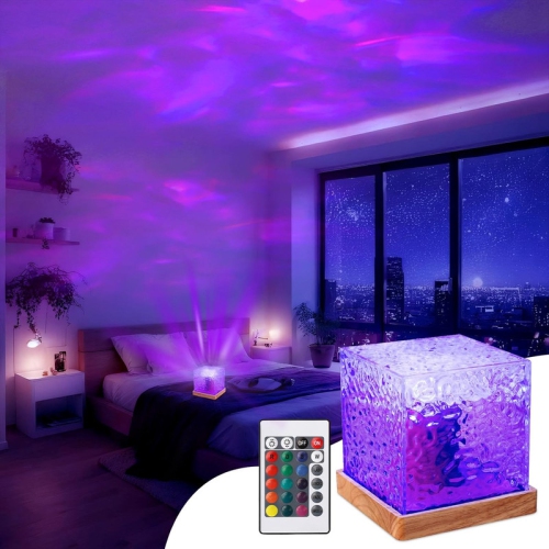 YOULIGHTS  Lights Projector, 16 Colors Ocean Wave Projector With Remote, Aurora Light Projector for Home Office Bar Restaurant Bedroom Ceiling