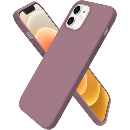 ORNARTO compatible avec l’étui iPhone 12 6,1 et l’étui iPhone 12 Pro, l’étui mince en silicone liquide 3 couches de caoutchouc souple entièrement rec