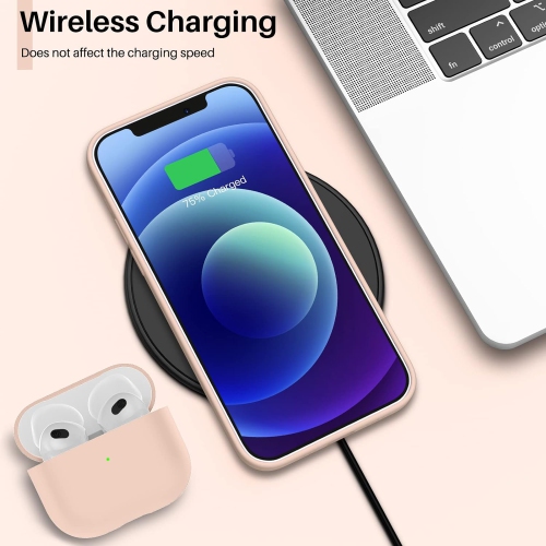 ORNARTO Compatible with iPhone 12 Case 6.1 and iPhone 12 Pro Case, Slim Liquid Silicone 3 Layers Full Covered Soft Gel Rubber Case Cover 6.1 inch-