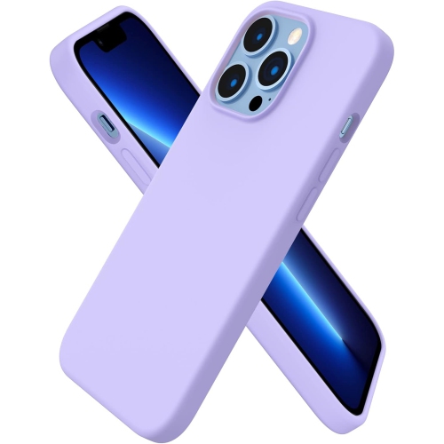 ORNARTO compatible avec l’étui iPhone 13 Pro 6,1, Slim Liquid silicone 3 couches, étui souple en caoutchouc de gel, couverture 6,1&nbsp;po-violet