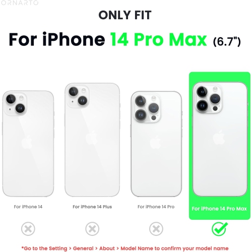 ORNARTO compatible avec l'étui iPhone 14 Pro Max 6,7, étui protecteur mince 3 couches caoutchouc gel souple entièrement couvert silicone liquide