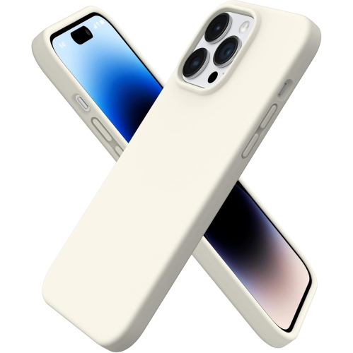 ORNARTO Compatible with iPhone 14 Pro Max Case 6.7, Slim Liquid Silicone 3 Layers Full Covered Soft Gel Rubber Case Protective Cover 6.7