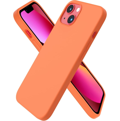 ORNARTO compatible avec l’étui iPhone 13 6,1, Slim Liquid silicone 3 couches, étui souple entièrement recouvert en caoutchouc de gel,