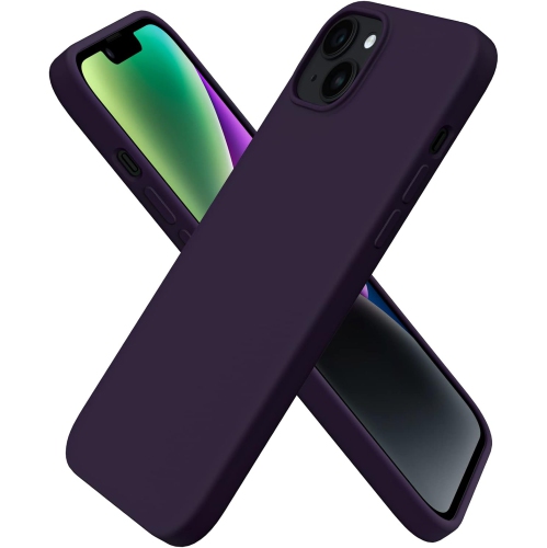 ORNARTO compatible avec l'étui iPhone 14 plus 6,7, étui protecteur mince 3 couches, caoutchouc gel souple, étui protecteur 6,7&nbsp;po-Baie de sureau