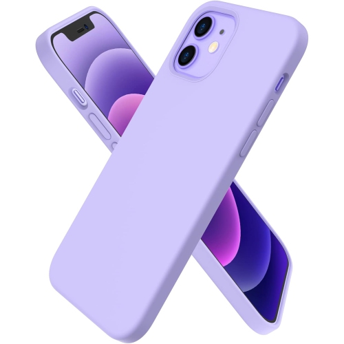 Image 1 de 6.. ORNARTO compatible avec iPhone 12 Mini, Slim Liquid silicone 3 couches, caoutchouc souple entièrement recouvert de gel et étui en microfibre
