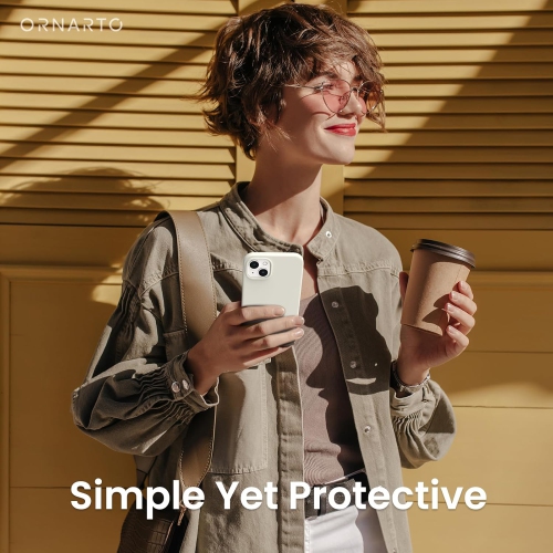 ORNARTO compatible avec l’étui iPhone 14 6,1, étui mince en silicone liquide 3 couches, étui de protection en caoutchouc souple entièrement