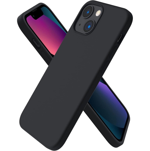 ORNARTO – compatible avec l’étui iPhone 13 Mini, Slim Liquid silicone 3 couches, caoutchouc souple entièrement recouvert, étui en microfibre