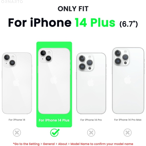 ORNARTO Compatible with iPhone 14 Plus Case 6.7, Slim Liquid Silicone 3 Layers Full Covered Soft Gel Rubber Case Protective Cover 6.7 inch-Storm Blue