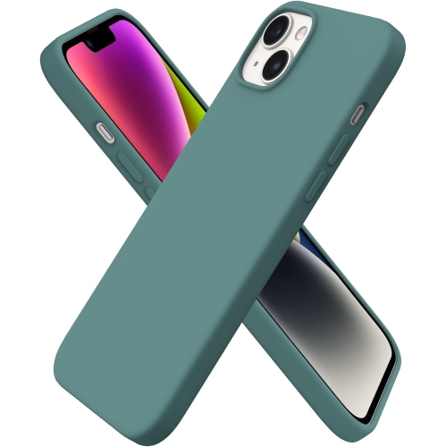 ORNARTO compatible avec l’étui iPhone 14 plus 6,7, Slim Liquid silicone 3 couches, couverture de protection en caoutchouc souple entièrement recouver