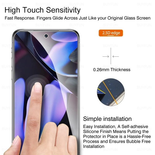 Google Pixel 9 Pro Screen Protector With Camera Lens Protector - Easy Installation, Privacy Glass Protector - HD Clear, Anti-Scratch