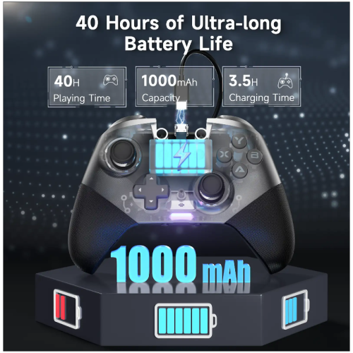 EasySMX X10 Wireless Controller/gamepad/joystick for PC/Switch-switch controller - No Stick Drift, No Dead Zone- Hall Effect Joysticks and Triggers