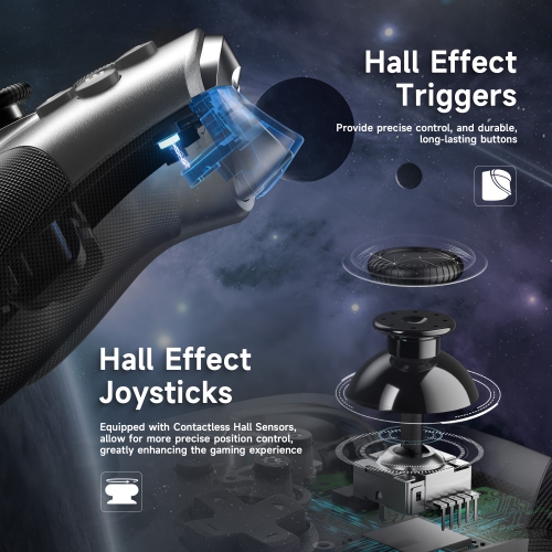 EasySMX X10 Wireless Controller/gamepad/joystick for PC/Switch-switch controller - No Stick Drift, No Dead Zone- Hall Effect Joysticks and Triggers