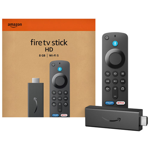 Clé de diffusion multimédia en continu Fire TV Stick HD avec télécommande vocale Alexa d'Amazon