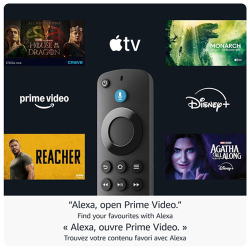 Clé de diffusion multimédia en continu Fire TV Stick HD avec télécommande vocale Alexa d'Amazon
