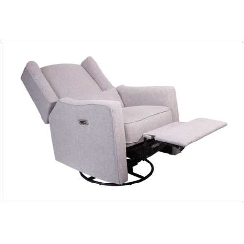 Fauteuil coulissant motorisé Contour Pedic de l'il Angels, élégant fauteuil inclinable à oreilles pivotant, chargement USB et confort optimal - Gris