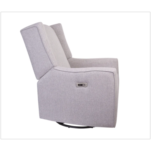 Fauteuil coulissant motorisé Contour Pedic de l'il Angels, élégant fauteuil inclinable à oreilles pivotant, chargement USB et confort optimal - Gris