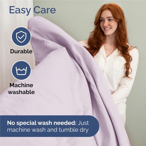 Ensemble de draps 4 pièces pour lit double - Comfy Breathable & Cooling Sheets - Hotel Luxury Bed - poches profondes, Easy-Fit, draps doux et sans