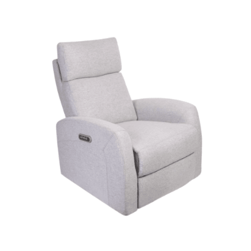 L'il Angels Serena Triple Power Glider, Award-Winning Comfort with Adjustable Headrest, Lumbar Support, and USB Charging - Grey