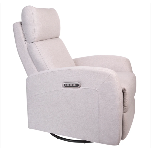 L'il Angels Serena Triple Power Glider, Award-Winning Comfort with Adjustable Headrest, Lumbar Support, and USB Charging - Grey
