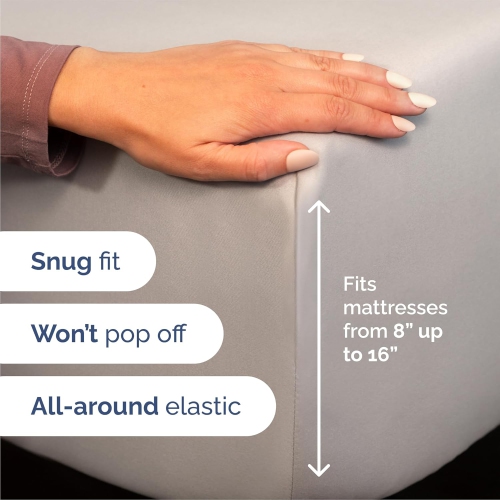 Ensemble de draps 4 pièces pour grand lit - Comfy Breathable & Cooling Sheets - draps Hotel Luxury - poches profondes, Easy-Fit, draps doux et sans