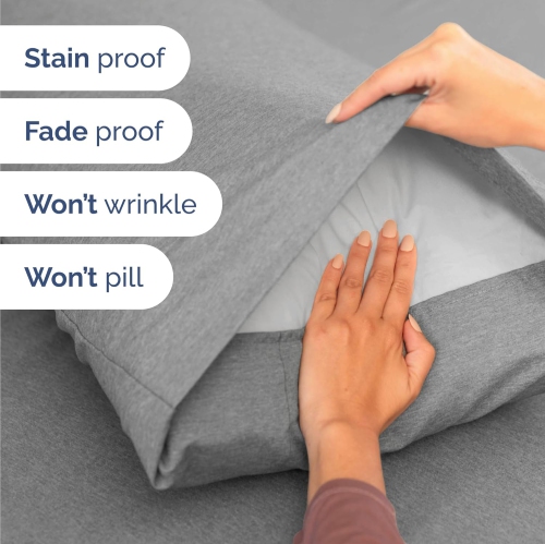 King Size 4 Piece Sheet Set - Comfy Breathable & Cooling Sheets - Hotel Luxury Bed Sheets Deep Pockets, Easy-Fit, Soft & Wrinkle Free Sheets -