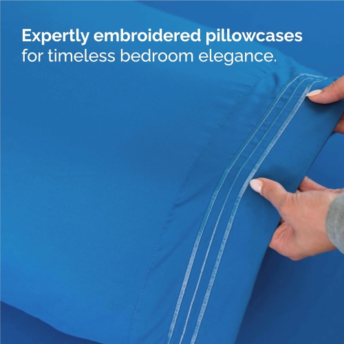 Queen Size 4 Piece Sheet Set - Comfy Breathable & Cooling Sheets - Hotel Luxury Bed Sheets - Deep Pockets, Easy-Fit, Soft & Wrinkle Free Sheets -