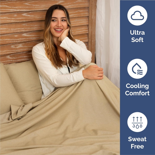 Queen Size 4 Piece Sheet Set-Comfy Breathable & Cooling Sheets - Hotel Luxury Bed Sheets - Deep Pockets, Easy-Fit, Soft & Wrinkle Free Sheets -