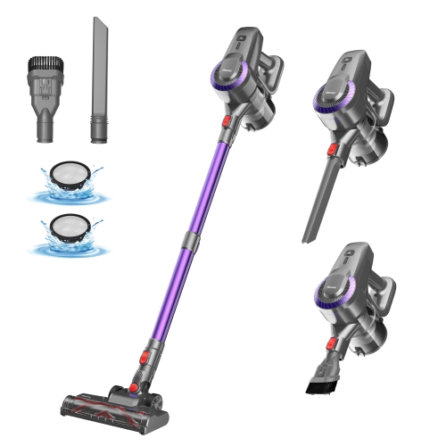 DEVOAC N300 Cordless Vacuum Cleaner, 6 in 1 Ultra-Lightweight Stick Vacuum, 2200mAh Battery Up to 40mins Runtime, 40Kpa Powerful Vacuum for Hard Floo