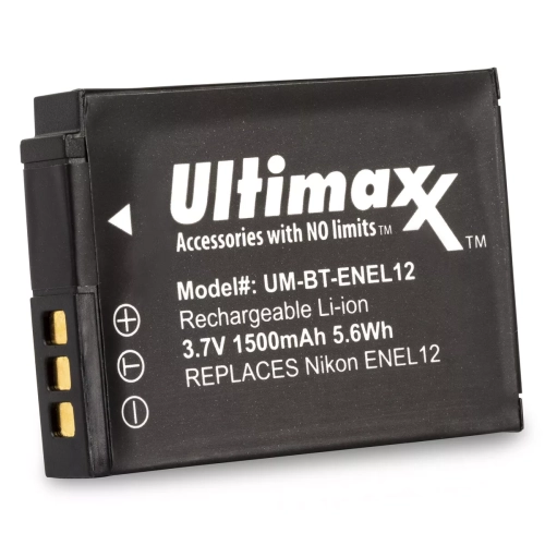Batterie en-EL12 de 1500&nbsp;mAh pour COOLPIX A1000 B600 AW100 AW110 P300 S630 S800c de Nikon