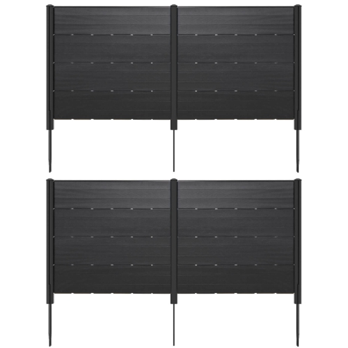 Costway 2 PCS 48" L x 46" H Air Conditioner Fence Outdoor Privacy Fence Screen