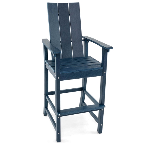 Costway Tall Adirondack Chair with Ergonomic Backrest Armrests & Footrest for Backyard