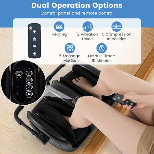 Appareil de massage à vibrations pour les pieds et les mollets de Costway pour les jambes avec chaleur