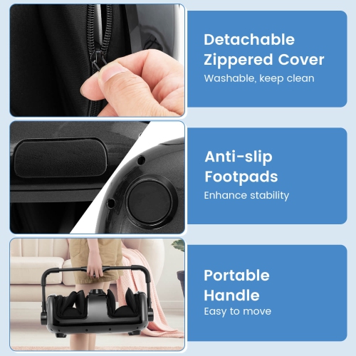 Appareil de massage à vibrations pour les pieds et les mollets de Costway pour les jambes avec chaleur