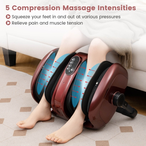 Appareil de massage à vibrations pour les pieds et les mollets de Costway pour les jambes avec chaleur